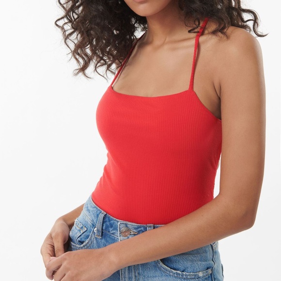 NWT GARAGE RIBBED CAGE BACK BODY SUIT - Picture 2 of 2